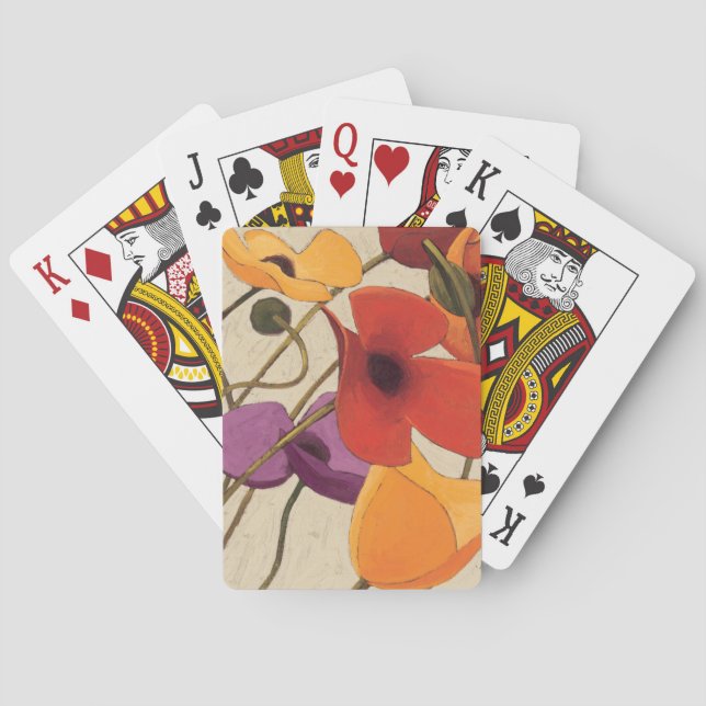 Jeu De Cartes Fleurs et tiges de printemps (dos)