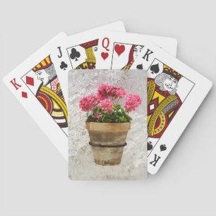 Jeu De Cartes Fleurs   Géranium en fleur en pot