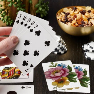 Jeu De Cartes Fleurs Inspirées de la Porcelaine