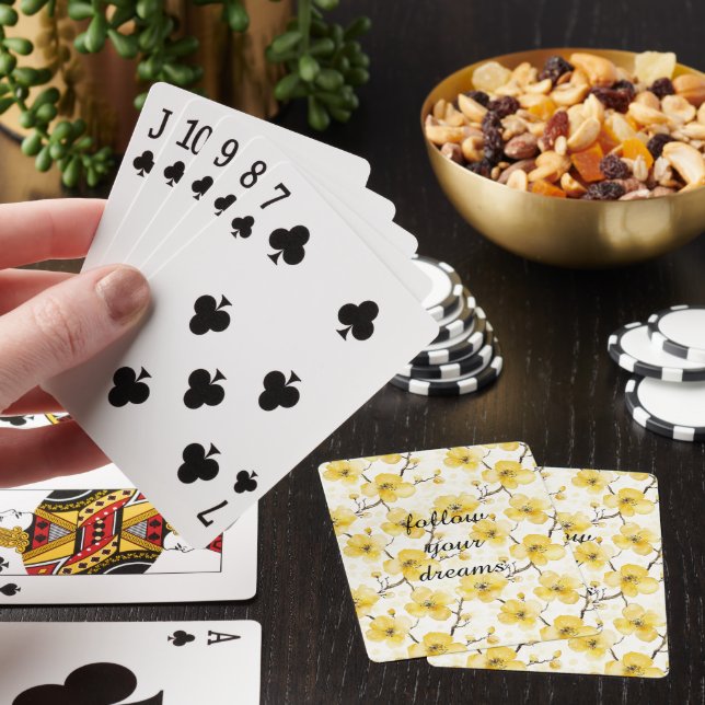 Jeu De Cartes Fleurs jaunes d'or (In Situ)
