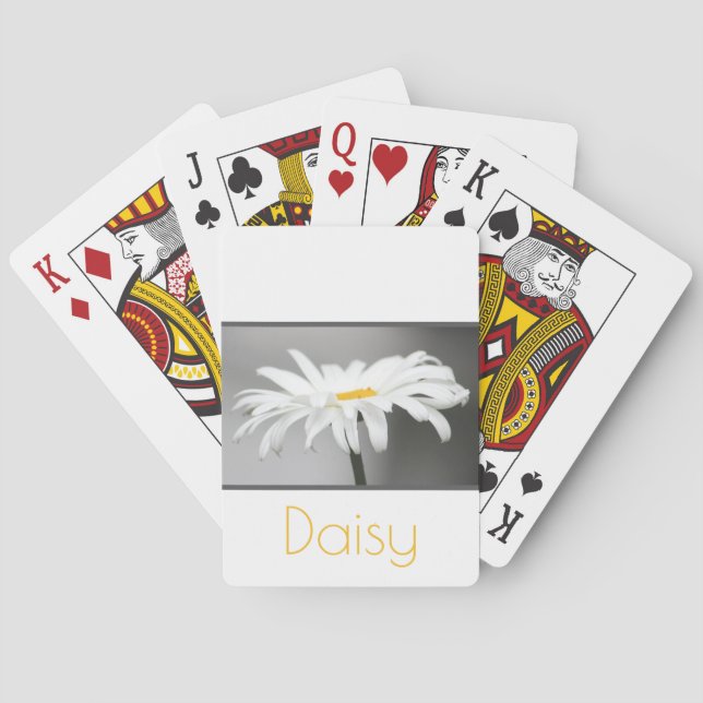 Jeu De Cartes Fleurs marguerites blanches (dos)