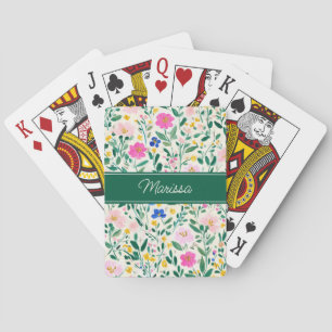 Jeu De Cartes Fleurs modernes personnalisées