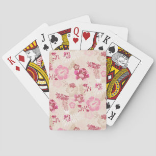 Jeu De Cartes Fleurs modernes roses mignonnes motif Haut basket