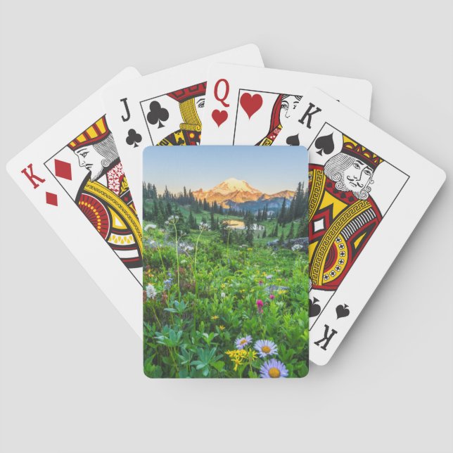 Jeu De Cartes Fleurs | Parc national du Mont Rainier (dos)