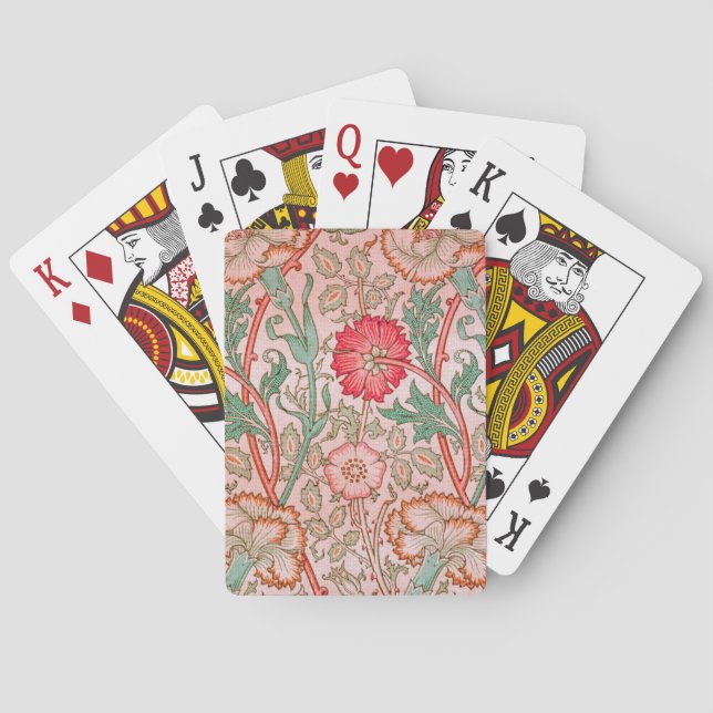 Jeu De Cartes Fleurs roses de William Morris (dos)