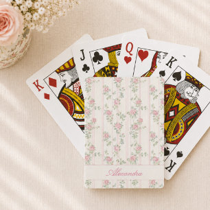 Jeu De Cartes Fleurs roses personnalisées