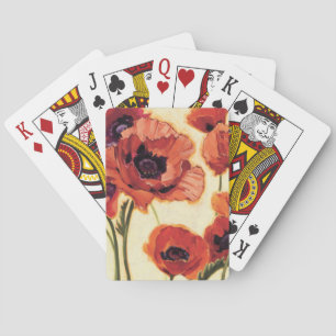 Jeu De Cartes Fleurs rouges