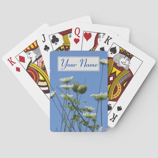 Jeu De Cartes Fleurs sauvages de crème Corfou (dos)