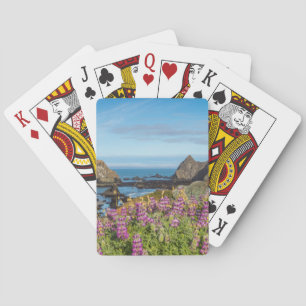 Jeu De Cartes Fleurs sauvages de lupin couvrent les collines