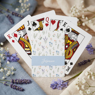 Jeu De Cartes Fleurs sauvages personnalisées Nom floral personna