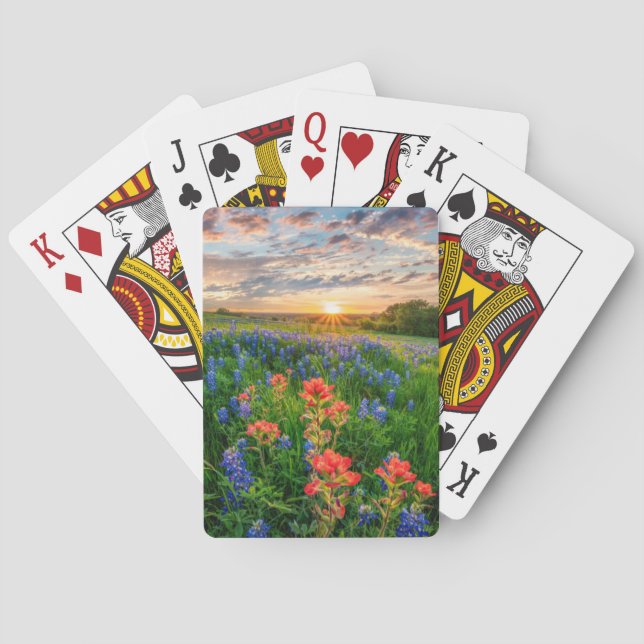 Jeu De Cartes Fleurs | Texas Bluebonnets & Indian Paintbrush (dos)