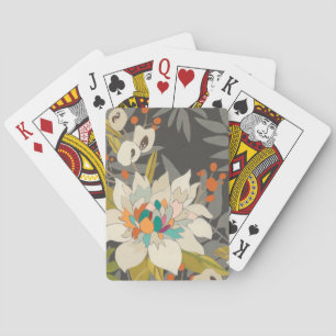 Jeu De Cartes Fleurs Tropiques Twilight