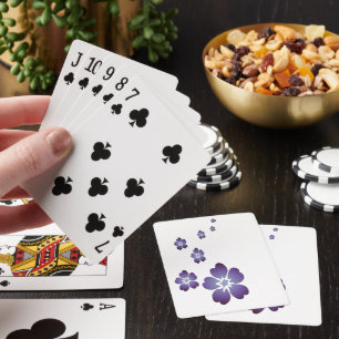 Jeu De Cartes Fleurs violettes