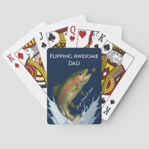 Jeu De Cartes Flippant Papa Awesome Truite arc-en-ciel Pêche à l