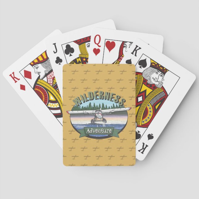 Jeu De Cartes Floatplane Aviation Wilderness Adventure (dos)