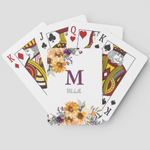 Jeu De Cartes Floral de tournesol monographique