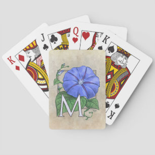 Jeu De Cartes floral, fleur, monogramme, alphabet, classique,