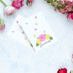 Jeu De Cartes Floral papillon