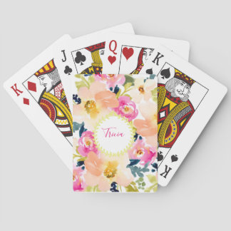 Jeu De Cartes Floral personnalisé