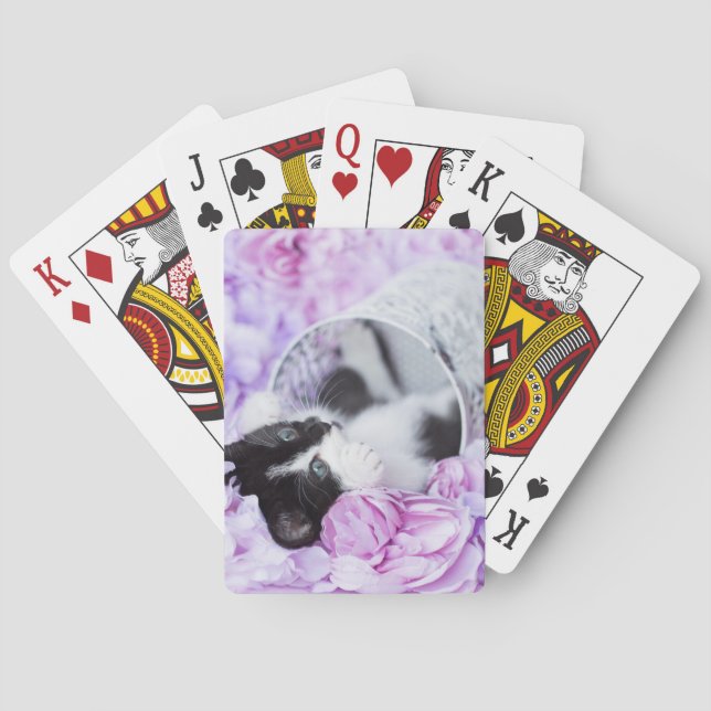 Jeu De Cartes Floral pourpre espiègle de "Pippa" (dos)