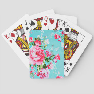 Jeu De Cartes Floral rose chic vintage
