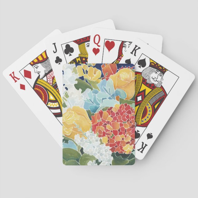 Jeu De Cartes Florals II de minuit (dos)