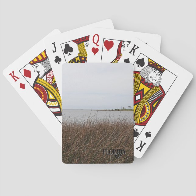 Jeu De Cartes Floride Gulf Beach Interdire Needlerush Photo (dos)