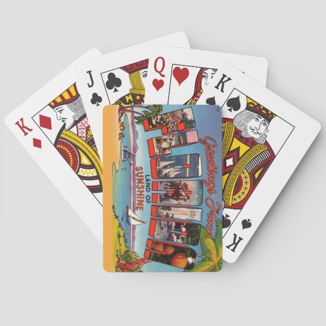 Jeu De Cartes Floride Salutations Jouer des cartes (dos)