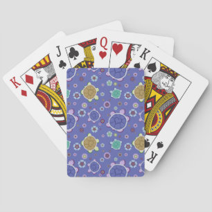 Jeu De Cartes Flowers and Hearts Turtle Pattern