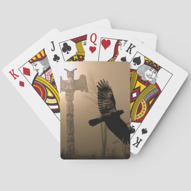 Jeu De Cartes Flying Crow & Totem Pole Haida Pack (dos)