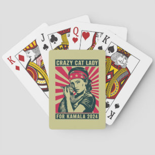 Jeu De Cartes Folle Dame aux Chats Pour Kamala 2024 