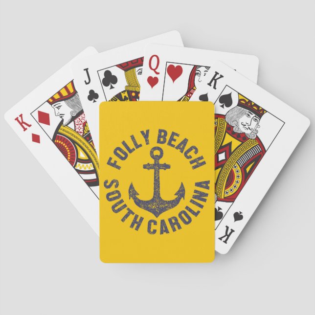 Jeu De Cartes Folly Beach, Caroline du Sud (dos)