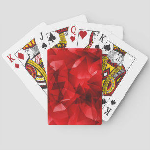 Jeu De Cartes Fond de cristal géométrique abstrait rouge