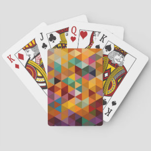 Jeu De Cartes Fond vintage de motif de triangles