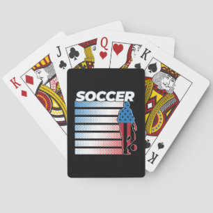 Jeu De Cartes Football Masculin Rouge Blanc Bleu