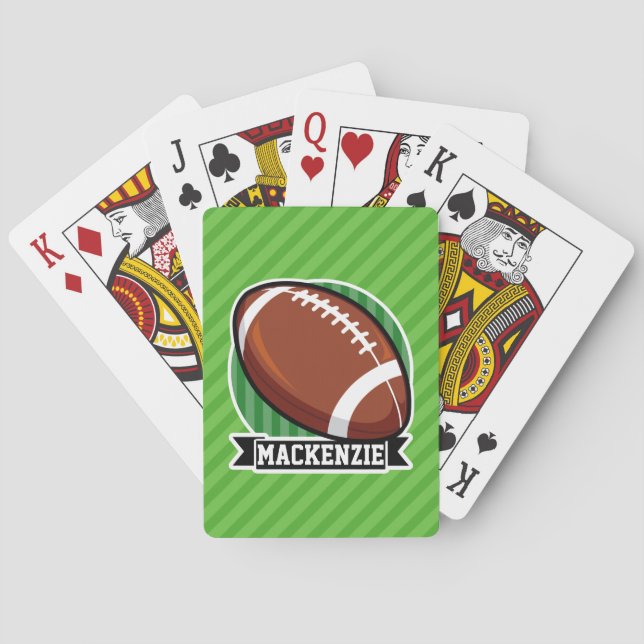 Jeu De Cartes Football sur les rayures vertes (dos)
