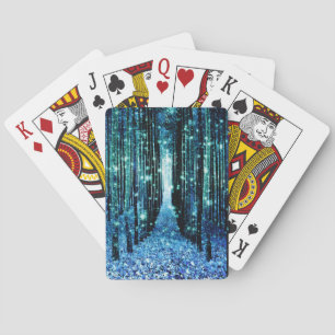 Jeu De Cartes Forêt Magique Turquoise Bleu-vert