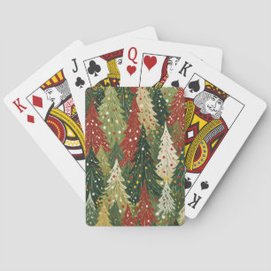 Jeu De Cartes Forêt Motif de Pins de Fête