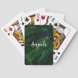 Jeu De Cartes Forêt tropicale tropicale feuillage vert
