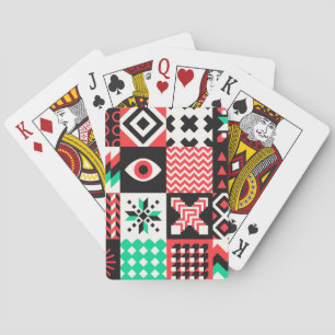 Jeu De Cartes Formes de bloc vintage Arrière - plan Abstrait.