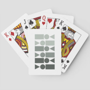 Jeu De Cartes Formes géométriques minimalistes simples en gris