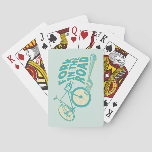 Jeu De Cartes Fourche dans la rue Funny vélo (dos)