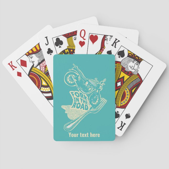Jeu De Cartes Fourche dans le crash de moto routier (dos)