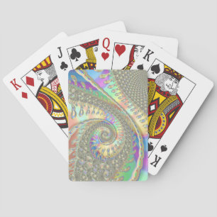 Jeu De Cartes Fractale numérique abstraite colorée et brillante