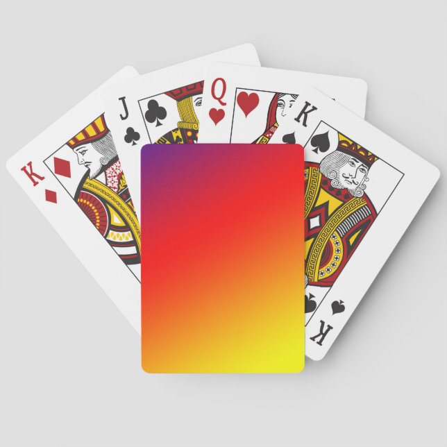 Jeu De Cartes Fraîche rouge jaune pourpre dégradé (dos)