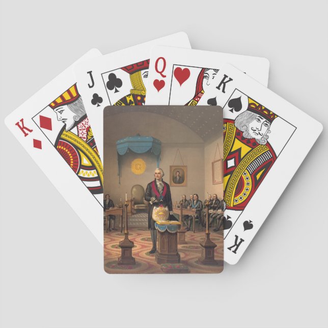Jeu De Cartes Franc-maçon principal Washington 1870 (dos)