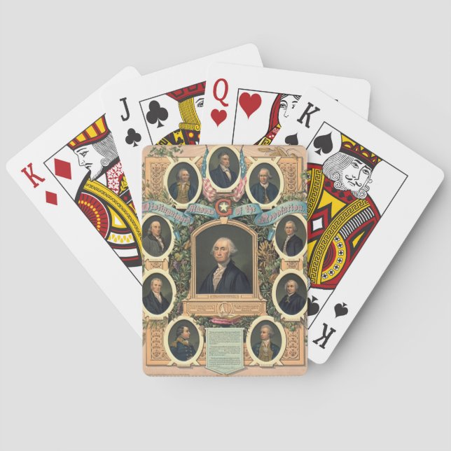 Jeu De Cartes Franc-maçons 1876 de révolution américaine (dos)