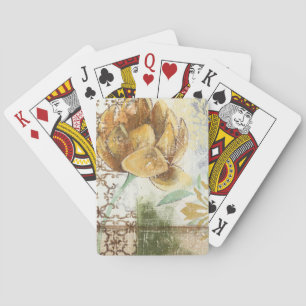 Jeu De Cartes Fresco Design avec Globe Flower