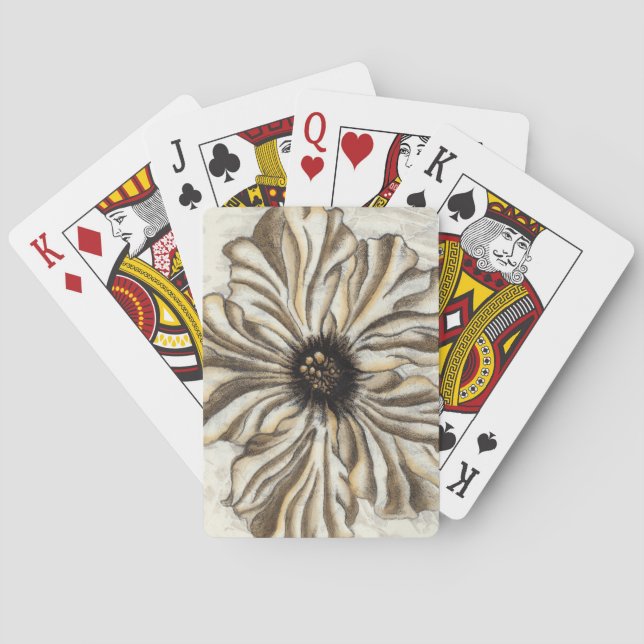 Jeu De Cartes Fresque de Flowerhead sur l'arrière - plan (dos)