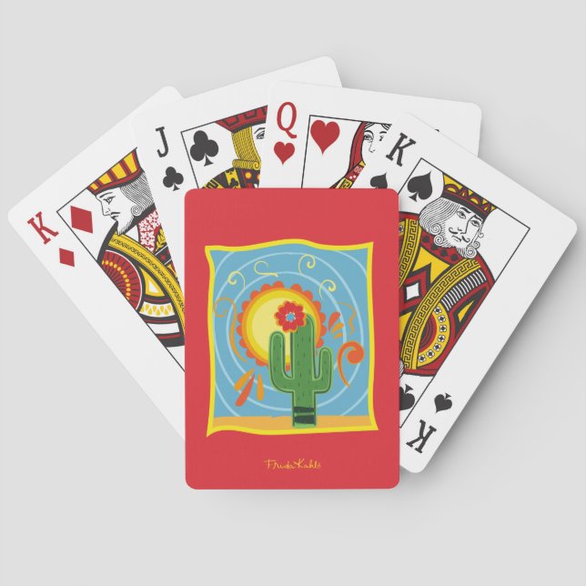 Jeu De Cartes Frida Kahlo Cactus Graphic (dos)